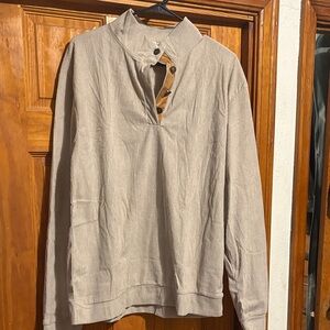 SHEIN Gray Striped Dress Shirt